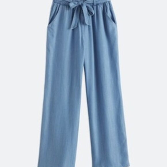 Women's Blue Wide-Leg Jeans - Picture 5 of 6